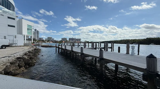 Waterfront dock at SIB JCC with views across the bay